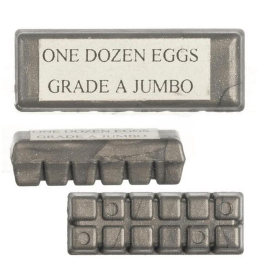 Dollhouse Miniatures Aztec | Gray Dollhouse Miniature Egg Carton