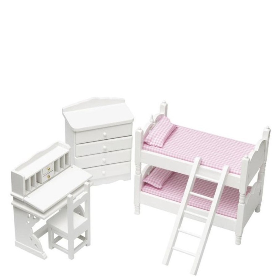 Dollhouse Miniatures Aztec | 6-Piece Girls' Dollhouse Miniature Bedroom Set