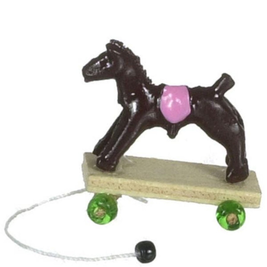 Dollhouse Miniatures Aztec | Dollhouse Miniature Horse Pull Toy