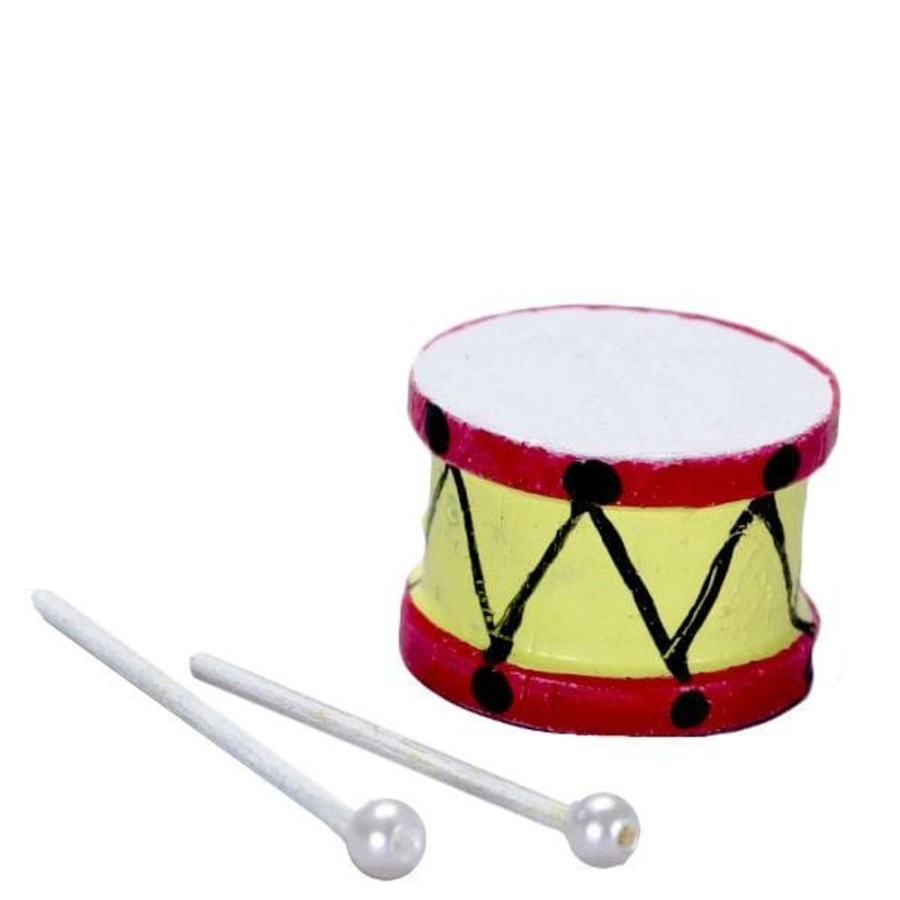 Dollhouse Miniatures Aztec | Dollhouse Miniature Drum With Drum Sticks