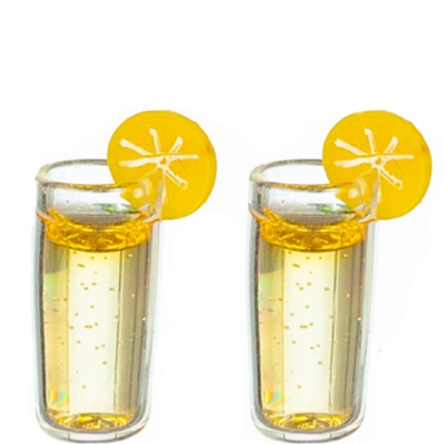 Dollhouse Miniatures Aztec | Dollhouse Miniature Glasses Of Lemonade With Lemon Slices