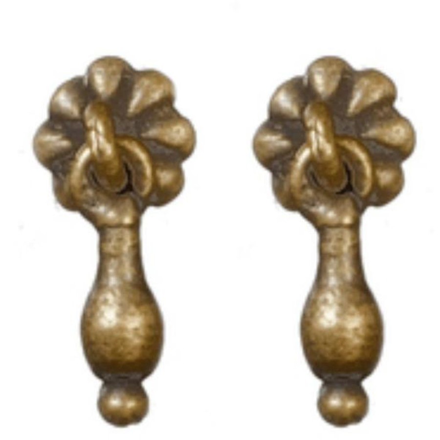 Dollhouse Building Supplies Aztec | Antique Brass Dollhouse Miniature Cabinet Pulls