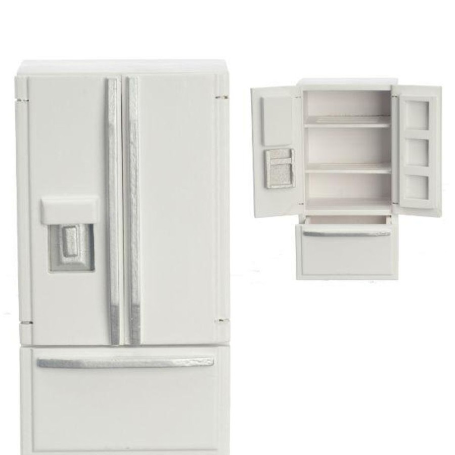 Dollhouse Miniatures Aztec | Modern Dollhouse Miniature White Refrigerator