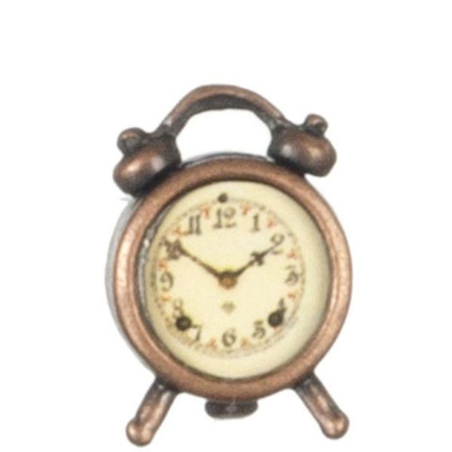 Dollhouse Miniatures Aztec | Antique Copper Dollhouse Miniature Alarm Clock