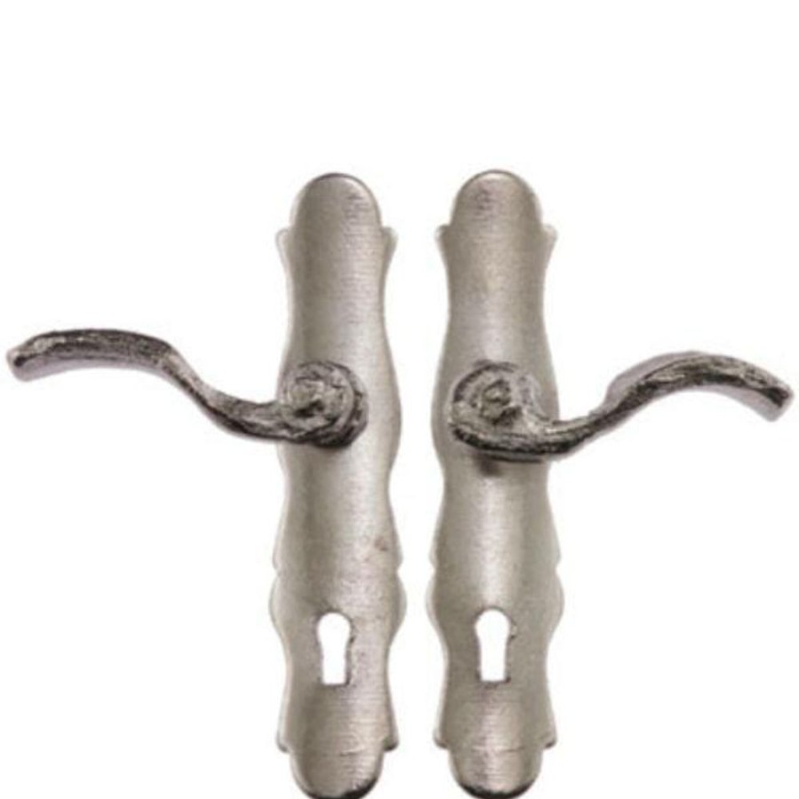 Dollhouse Building Supplies Aztec | Nickel Dollhouse Miniature French Door Handles