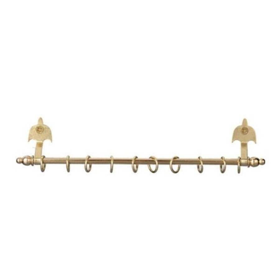 Dollhouse Miniatures Aztec | Expanding Gold Dollhouse Miniature Curtain Rod With Rings