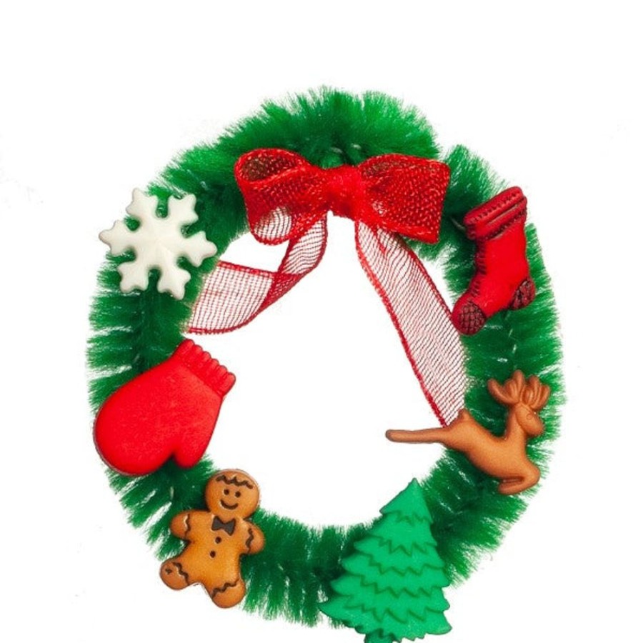 Dollhouse Miniatures Aztec | Artificial Dollhouse Miniature Christmas Wreath