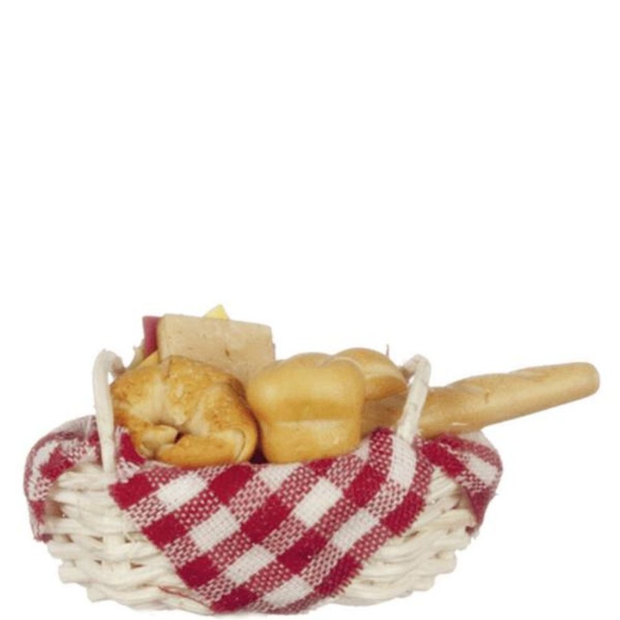 Dollhouse Miniatures Aztec | Basket Of Dollhouse Miniature Bread