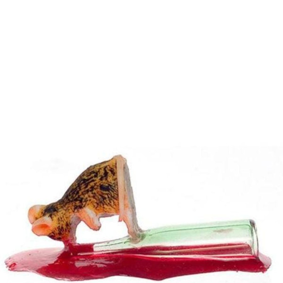 Dollhouse Miniatures Aztec | Dollhouse Miniature Mouse Drinking Wine