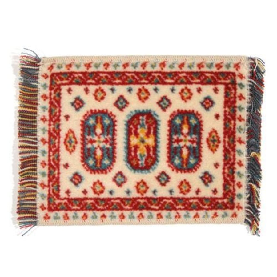 Dollhouse Miniatures Aztec | Multicolored Dollhouse Miniature Rug