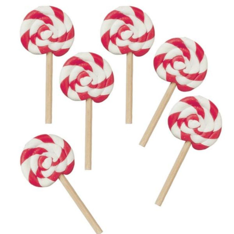 Dollhouse Miniatures Aztec | Red & White Dollhouse Miniature Lollipops