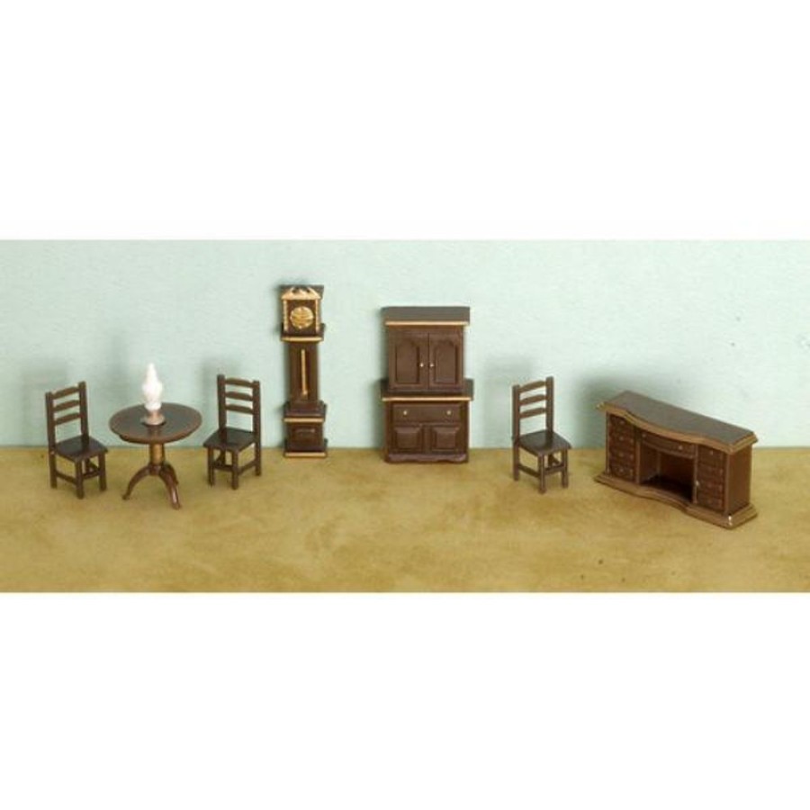 Dollhouse Miniatures Aztec | 1/48 Scale Dollhouse Miniature 8-Piece Living Room Set