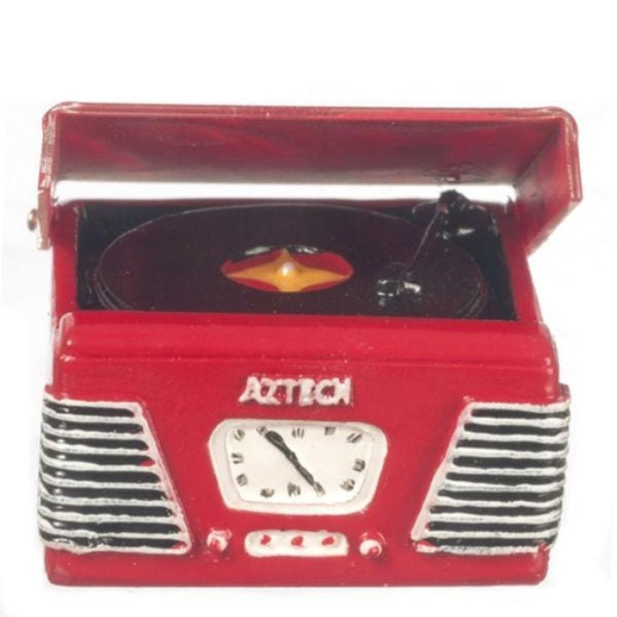 Dollhouse Miniatures Aztec | Red Dollhouse Miniature Turntable