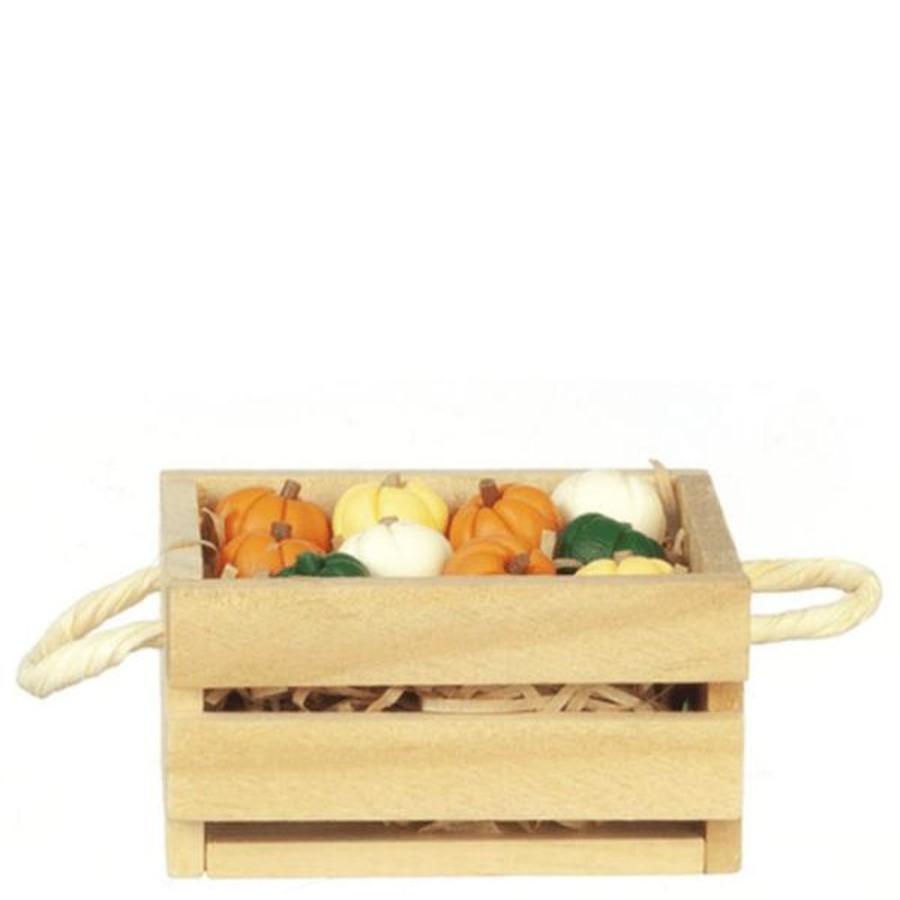 Dollhouse Miniatures Aztec | Dollhouse Miniature Crate Of Pumpkins