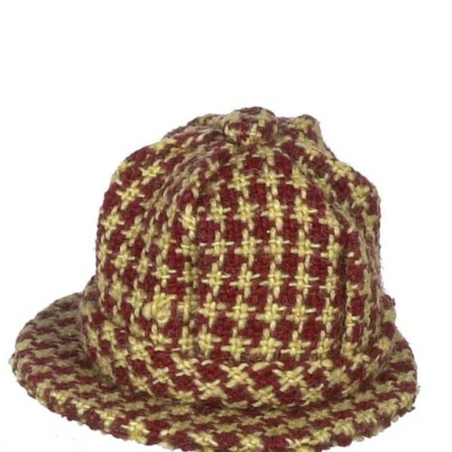 Dollhouse Dolls Aztec | Checkered Dollhouse Miniature Men'S Hat