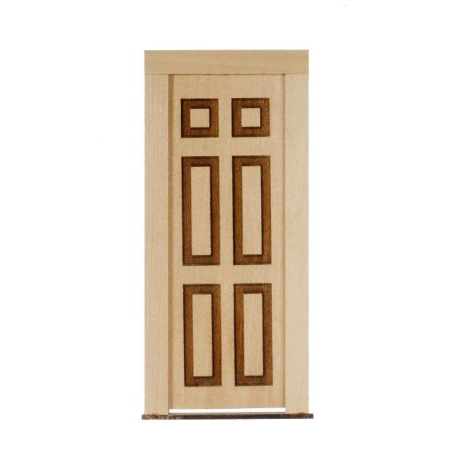 Dollhouse Building Supplies Aztec | Raised Panel Dollhouse Miniature Single Door