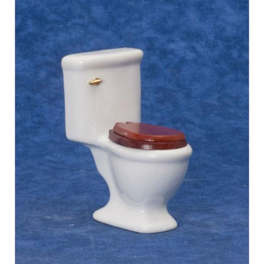 Dollhouse Miniatures Aztec | White Dollhouse Miniature Toilet