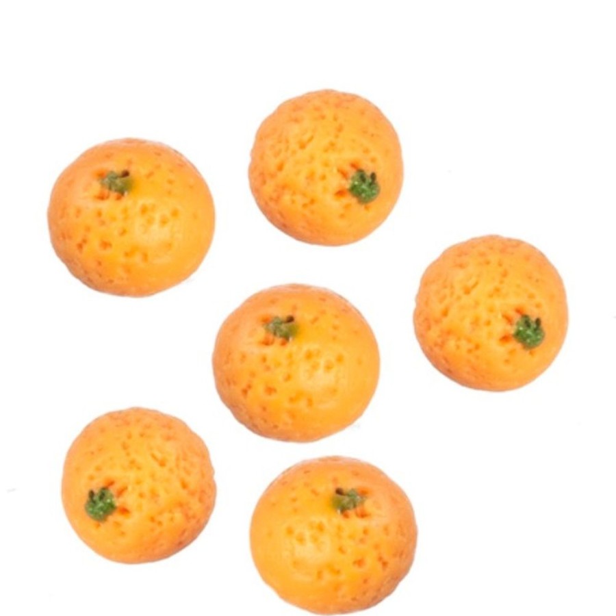 Dollhouse Miniatures Aztec | 6 Dollhouse Miniature Oranges