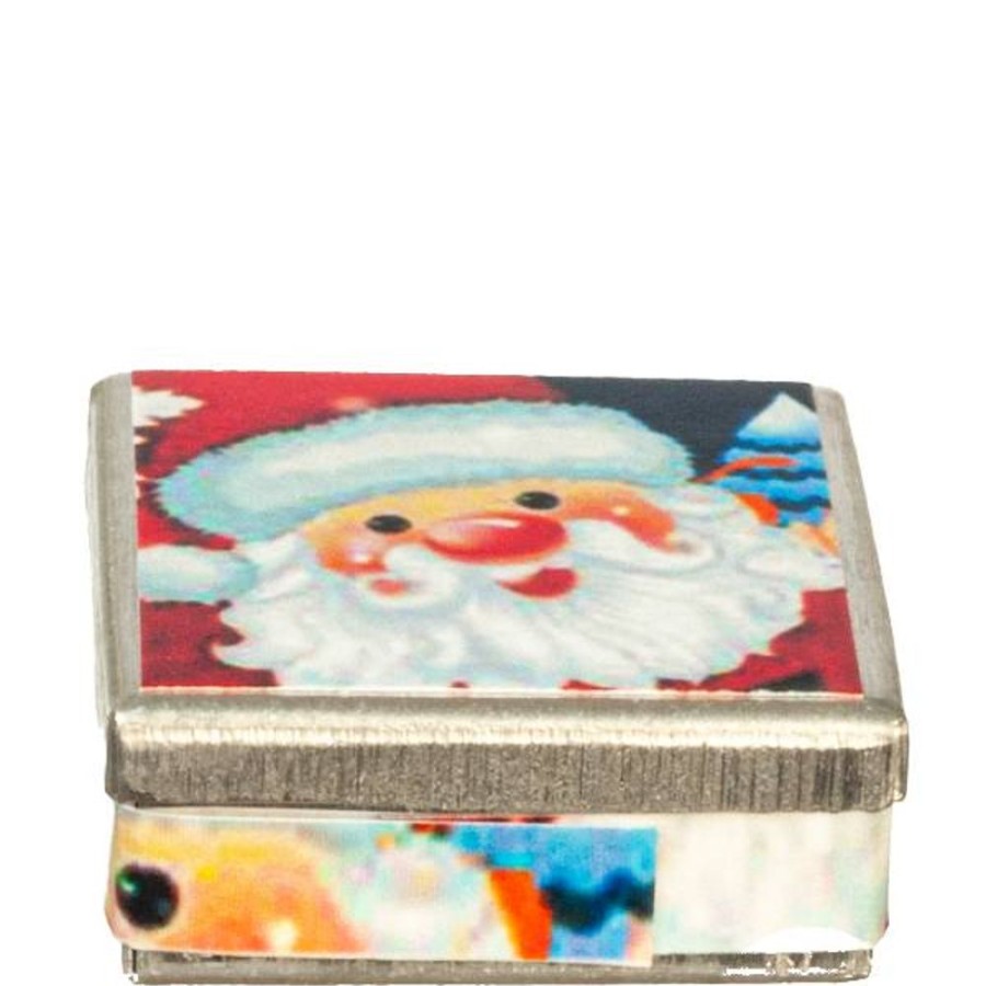 Dollhouse Miniatures Aztec | Dollhouse Miniature Santa Cookie Tin