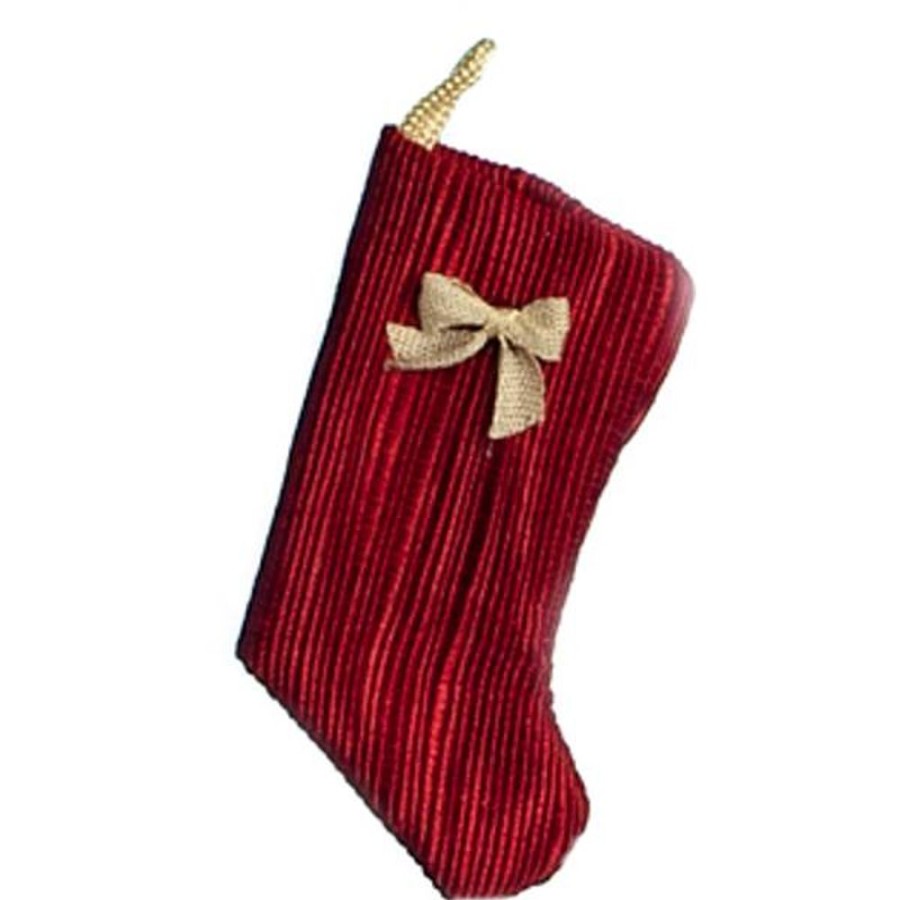 Dollhouse Miniatures Aztec | Cranberry Dollhouse Miniature Christmas Stocking