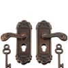 Dollhouse Building Supplies Aztec | Dark Dollhouse Miniature Door Lock & Key Set