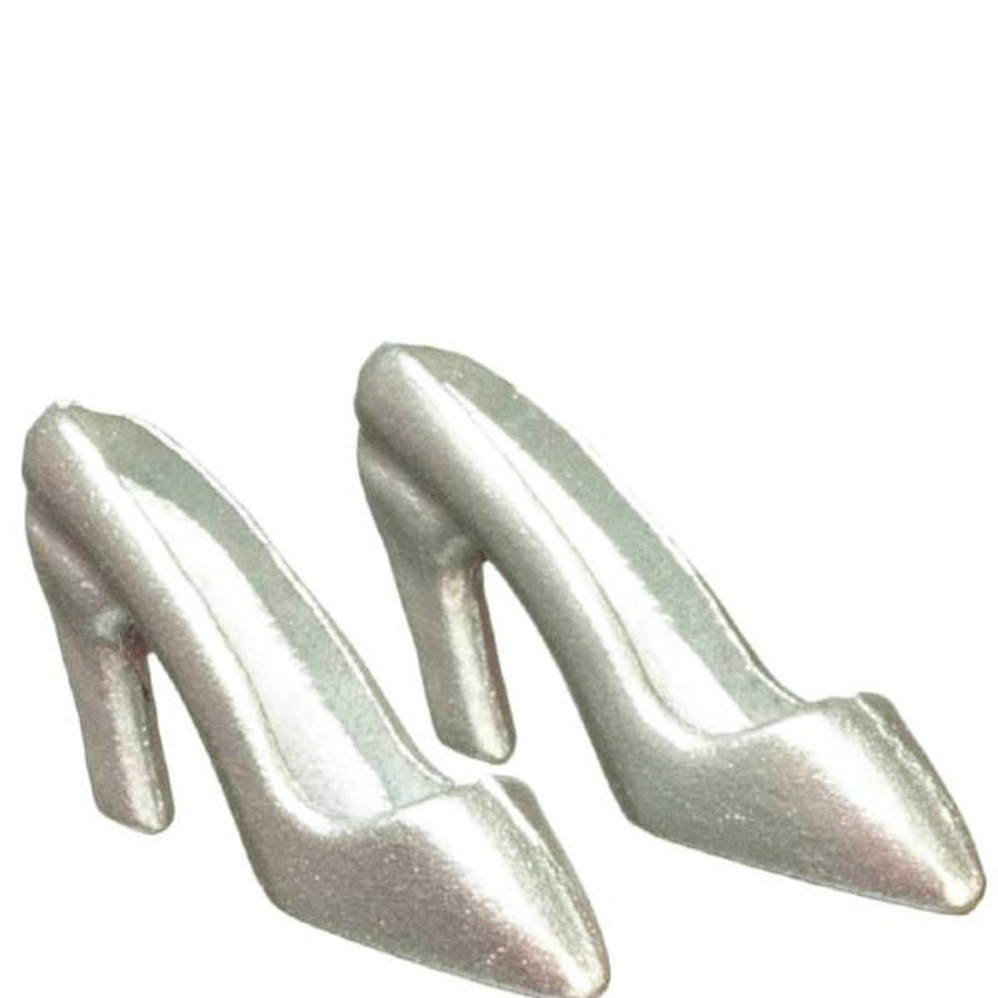 Dollhouse Dolls Aztec | Silver Dollhouse Miniature High Heels