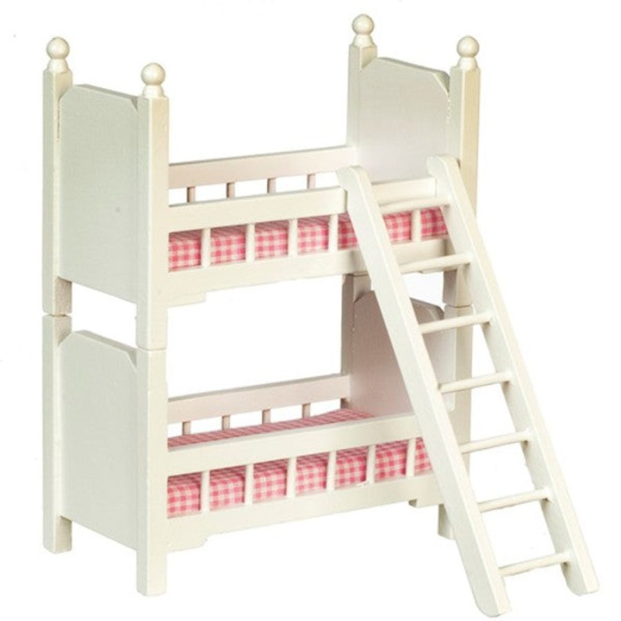 Dollhouse Miniatures Aztec | White Dollhouse Miniature Bunk Bed