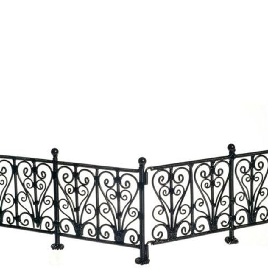 Dollhouse Building Supplies Aztec | Dollhouse Miniature Wrought Iron Fence Set