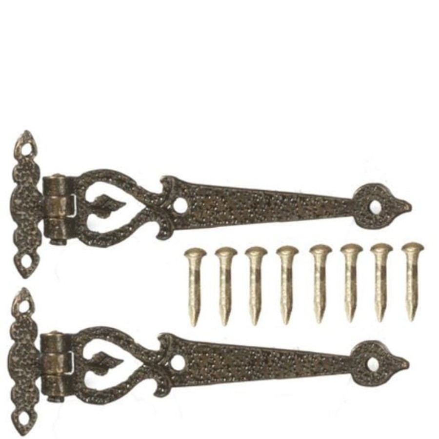 Dollhouse Building Supplies Aztec | Large Antique Bronze Hinges With Pins