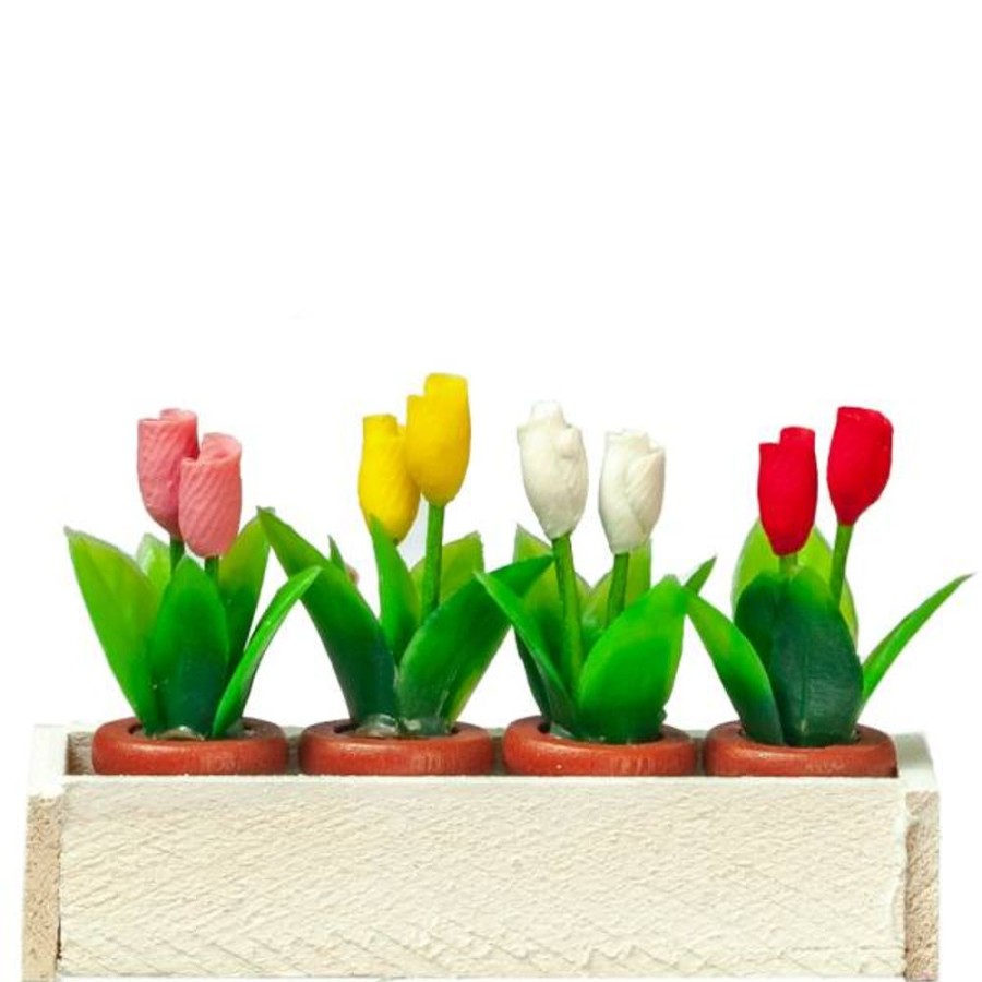 Dollhouse Miniatures Aztec | Dollhouse Miniature Tulips In A Window Box