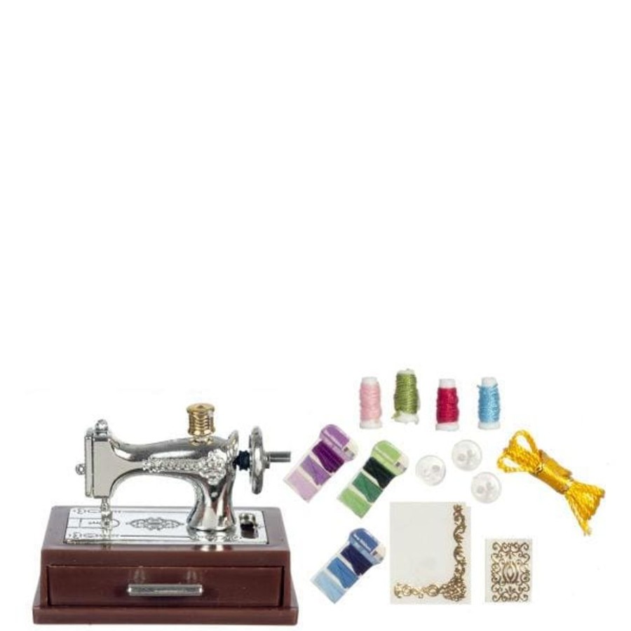 Dollhouse Miniatures Aztec | Dollhouse Miniature Sewing Machine & Accessories