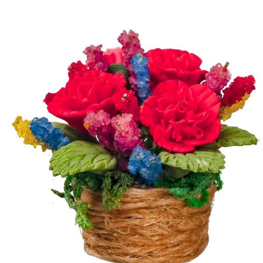 Dollhouse Miniatures Aztec | Dollhouse Miniature Carnations In A Basket