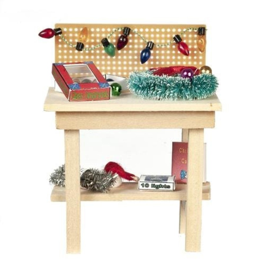 Dollhouse Miniatures Aztec | Dollhouse Miniature Christmas Workbench