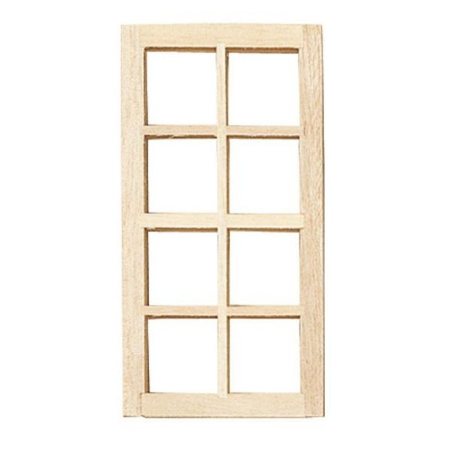 Dollhouse Building Supplies Aztec | Standard 8-Light Dollhouse Miniature Window