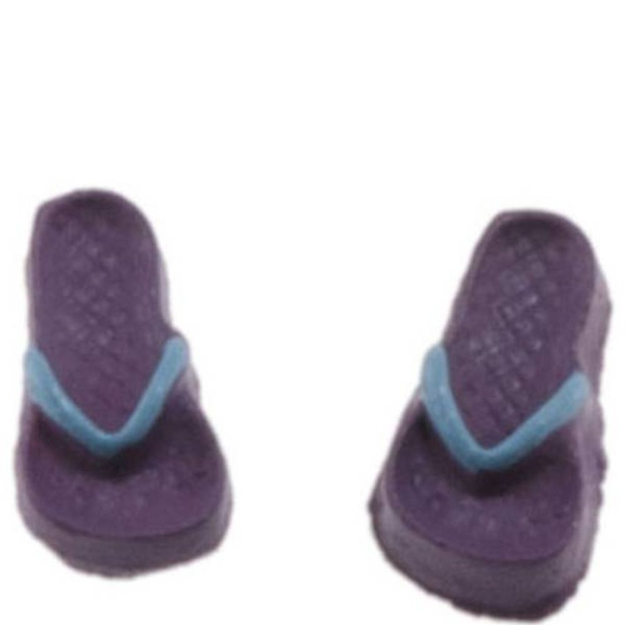 Dollhouse Dolls Aztec | Blue & Lilac Dollhouse Miniature Sandals